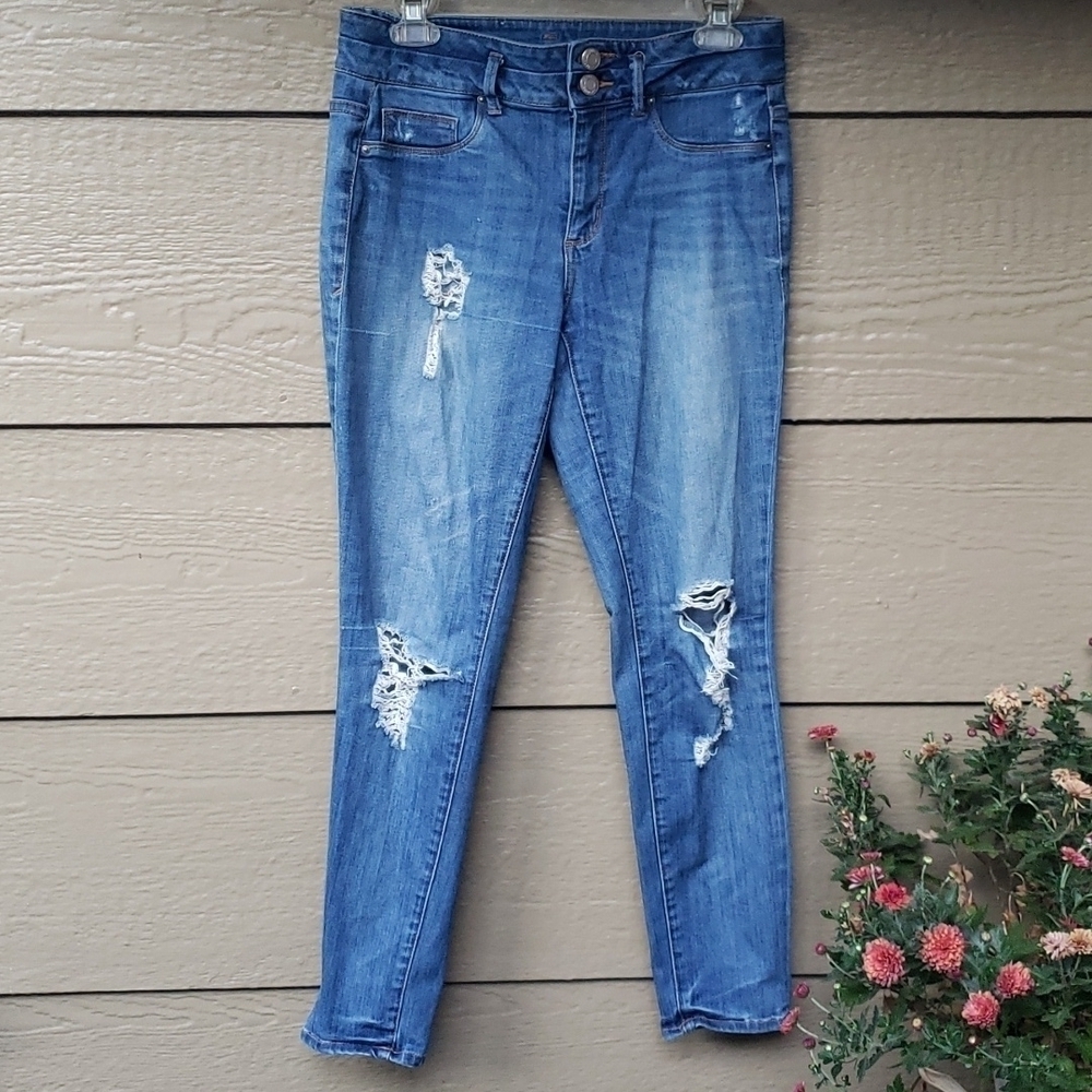 Mossimo high waist denim legging distressed jegging 5